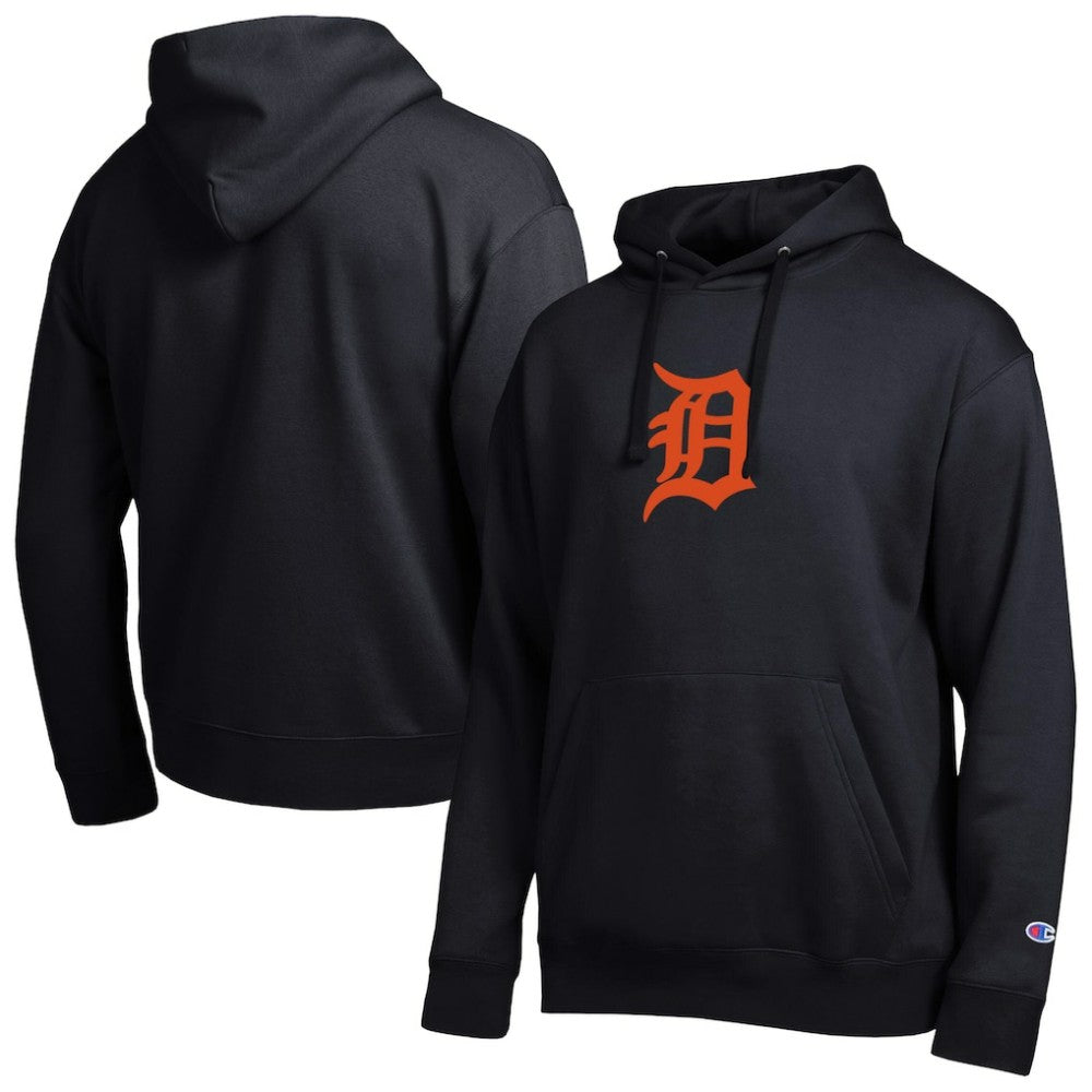 Detroit Tigers Champion All Star Embroidered Logo Hoodie - Black - MLB Lifestyle