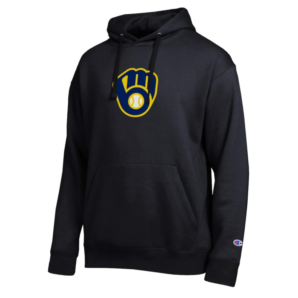 Milwaukee Brewers Champion All Star Embroidered Logo Hoodie - Black - MLB Lifestyle