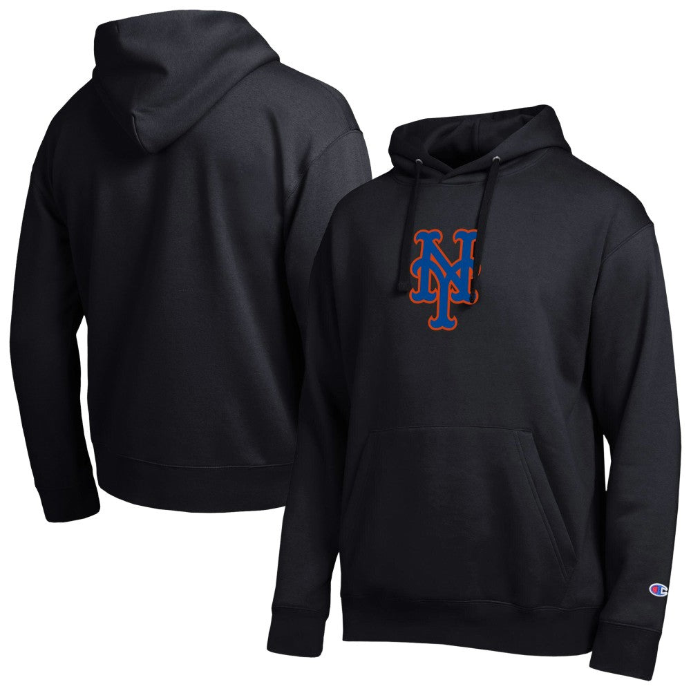 New York Mets Champion All Star Embroidered Logo Hoodie - Black - MLB Online