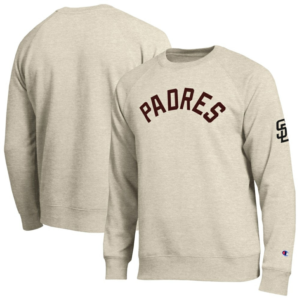 San Diego Padres Champion All-Star Soft Felt Sweatshirt - Oatmeal - MLB on Sale