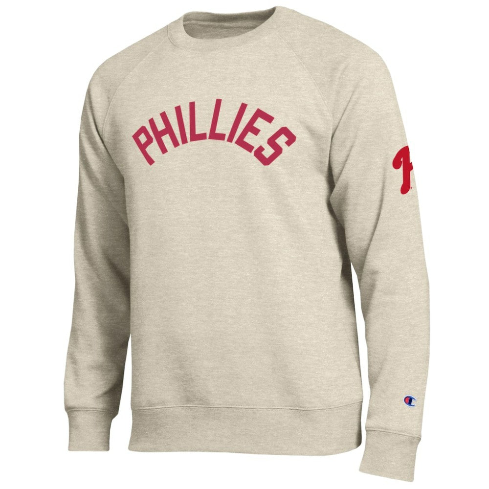 Philadelphia Phillies Champion All-Star Soft Felt Sweatshirt - Oatmeal - MLB Discount