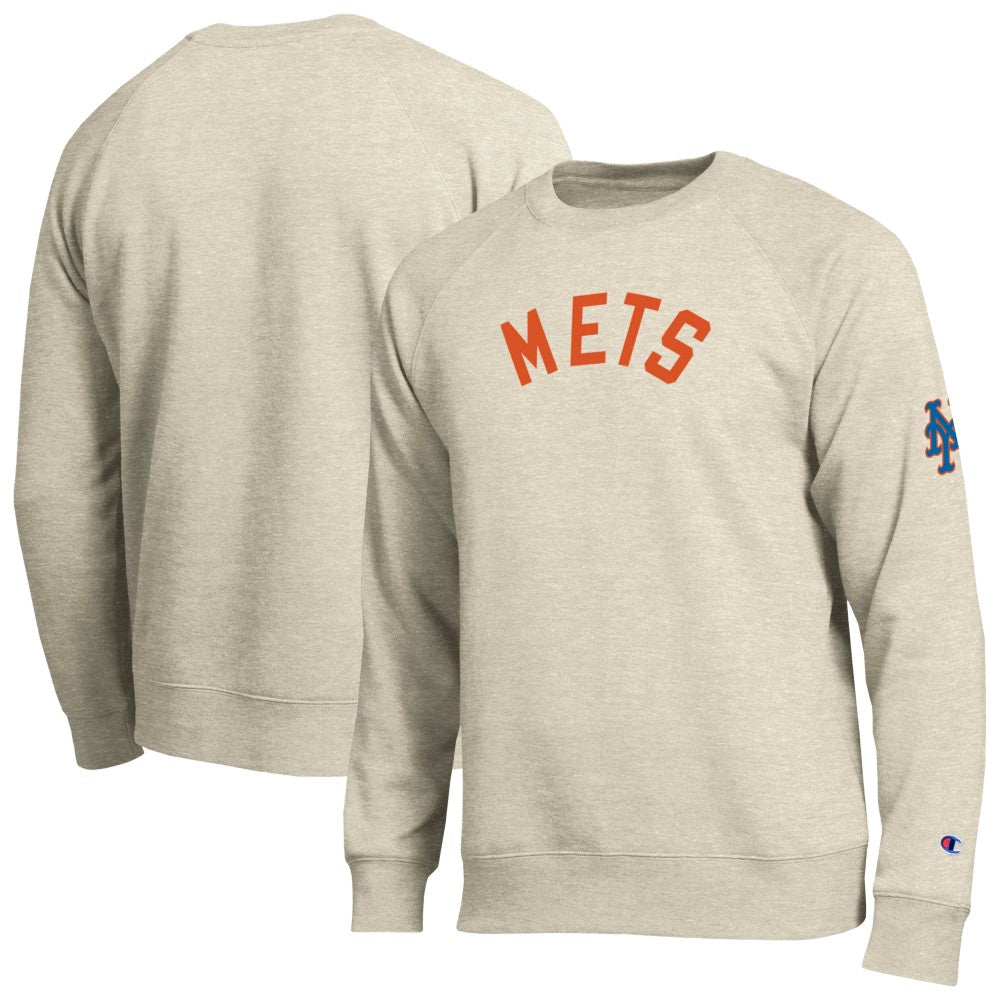 New York Mets Champion All-Star Soft Felt Sweatshirt - Oatmeal - MLB Discount
