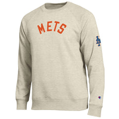 New York Mets Champion All-Star Soft Felt Sweatshirt - Oatmeal - MLB Discount