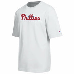 Philadelphia Phillies Champion All Star Arched Chenille Wordmark T-Shirt - White - MLB Lifestyle
