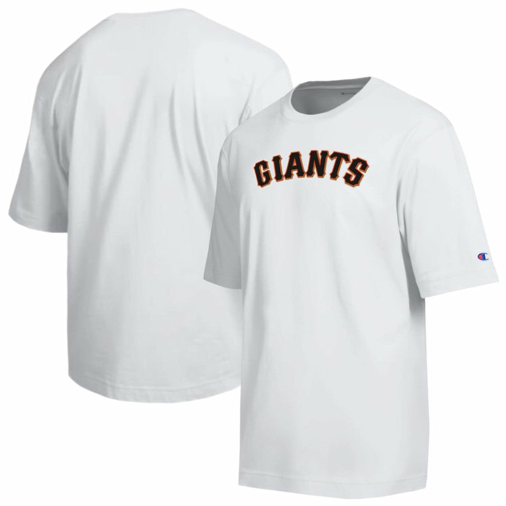 San Francisco Giants Champion All Star Arched Chenille Wordmark T-Shirt - White - MLB Lifestyle