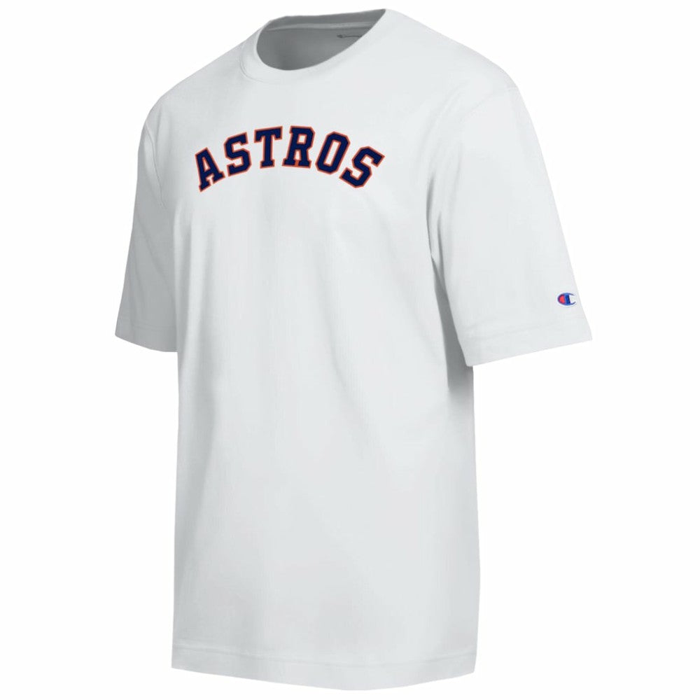 Houston Astros Champion All Star Arched Chenille Wordmark T-Shirt - White - MLB Sale