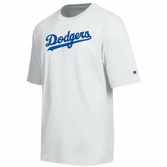 Los Angeles Dodgers Champion All Star Arched Chenille Wordmark T-Shirt - White - MLB on Sale
