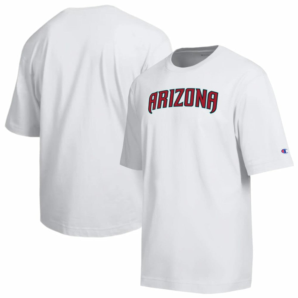 Arizona Diamondbacks Champion All Star Arched Chenille Wordmark T-Shirt - White - MLB Discount