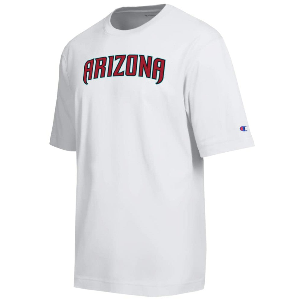 Arizona Diamondbacks Champion All Star Arched Chenille Wordmark T-Shirt - White - MLB Discount