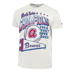 Atlanta Braves Champion Winning Tradition Cooperstown Tri-Blend T-Shirt - White - MLB Discount
