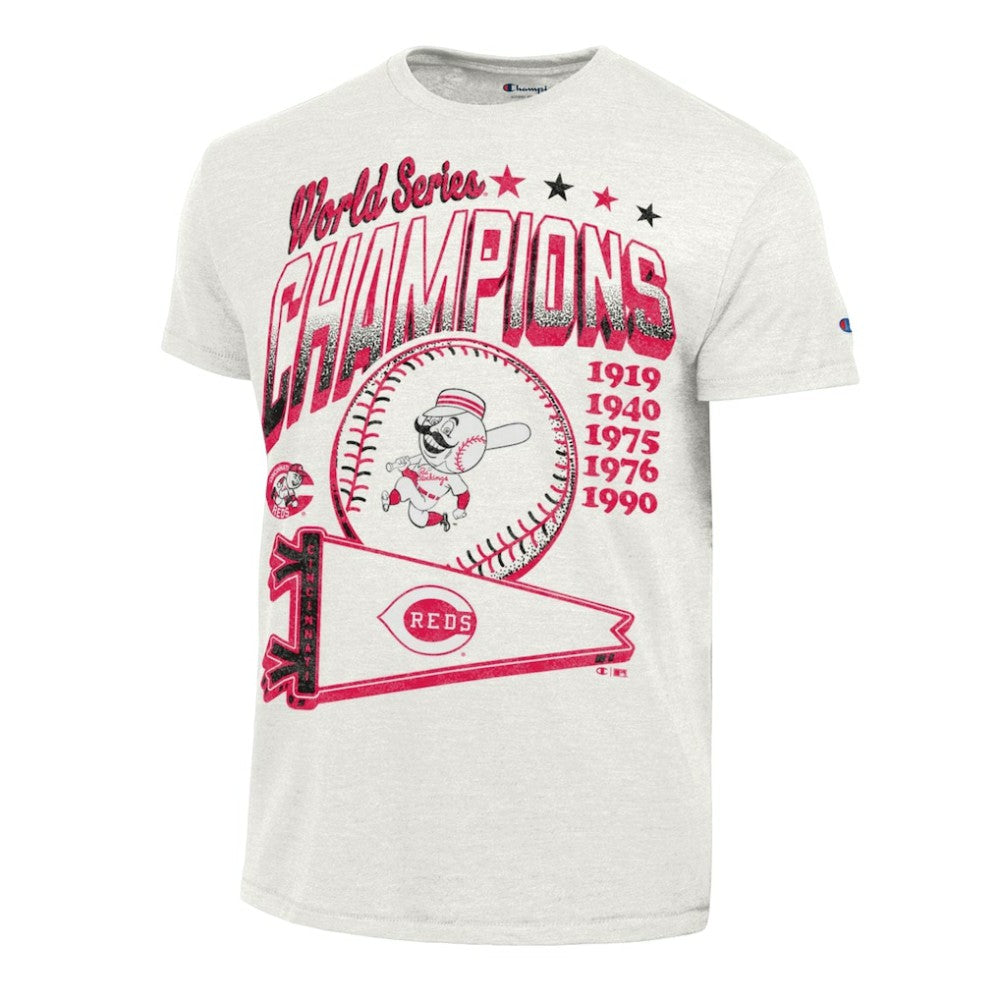 Cincinnati Reds Champion Winning Tradition Cooperstown Tri-Blend T-Shirt - White - MLB Sale