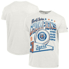 Detroit Tigers Champion Winning Tradition Cooperstown Tri-Blend T-Shirt - White - MLB Discount