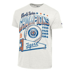 Detroit Tigers Champion Winning Tradition Cooperstown Tri-Blend T-Shirt - White - MLB Discount
