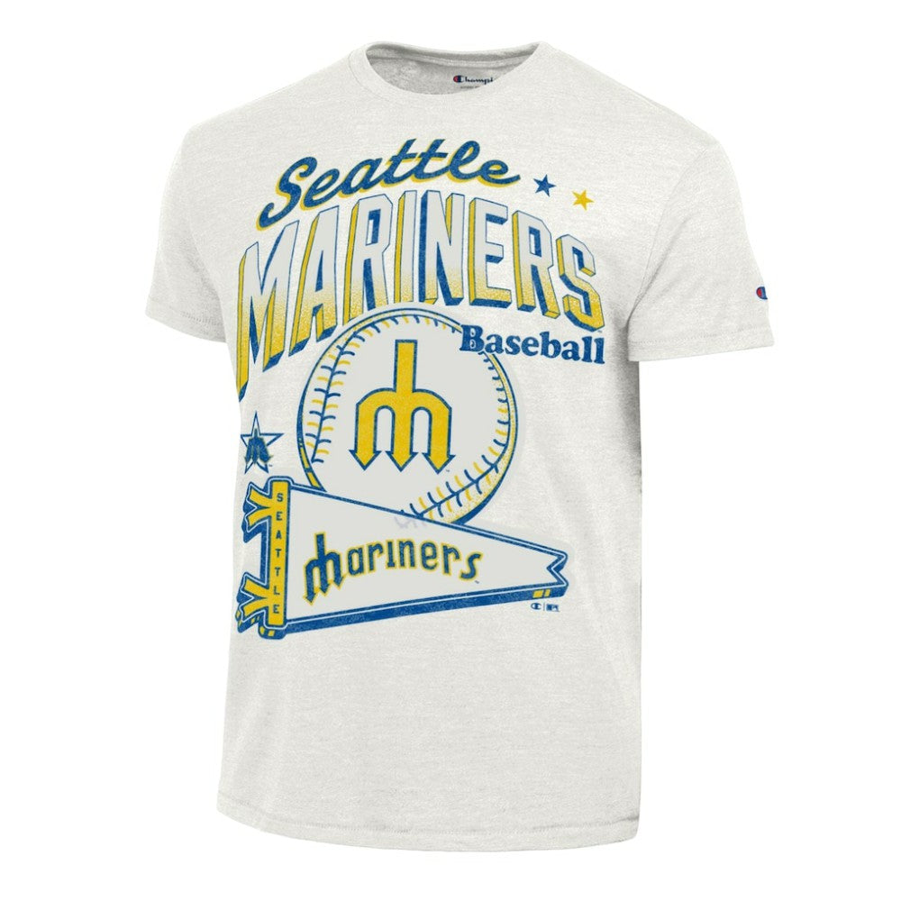 Seattle Mariners Champion Winning Tradition Cooperstown Tri-Blend T-Shirt - White - MLB Online