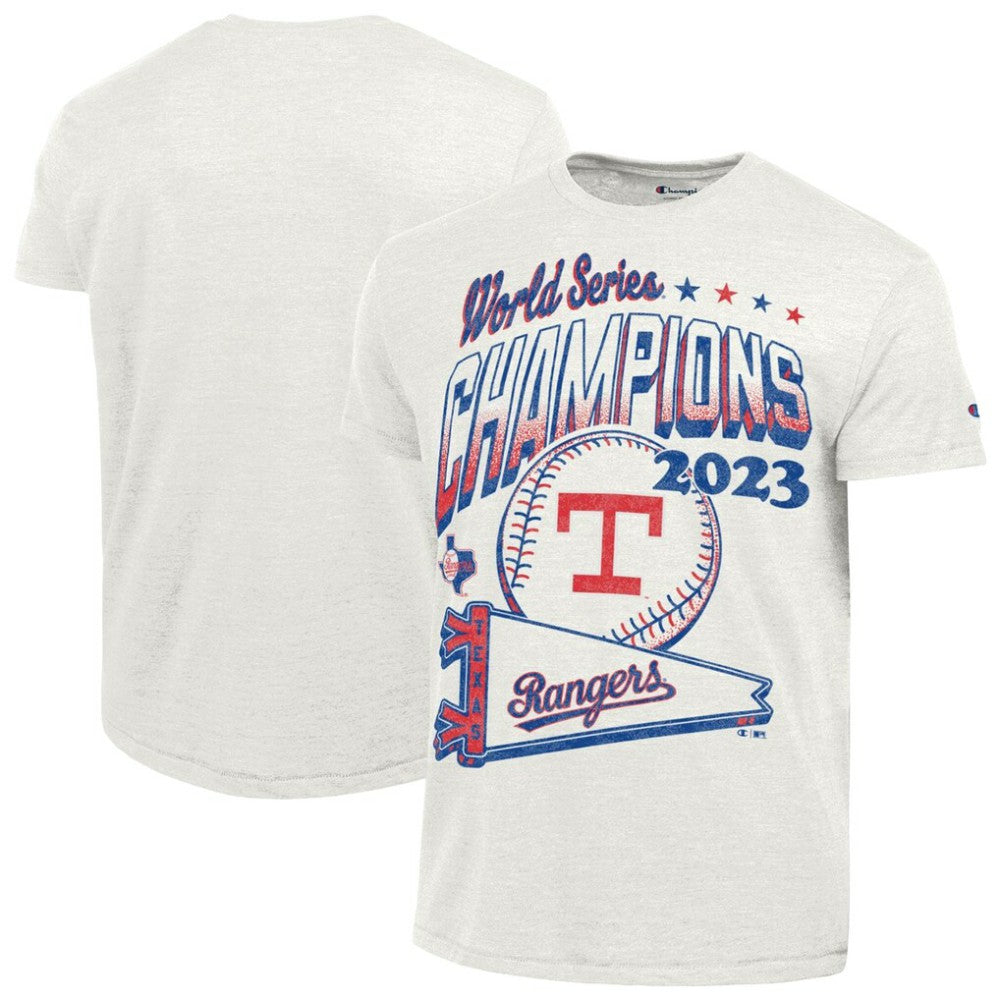 Texas Rangers Champion Winning Tradition Cooperstown Tri-Blend T-Shirt - White - MLB Online