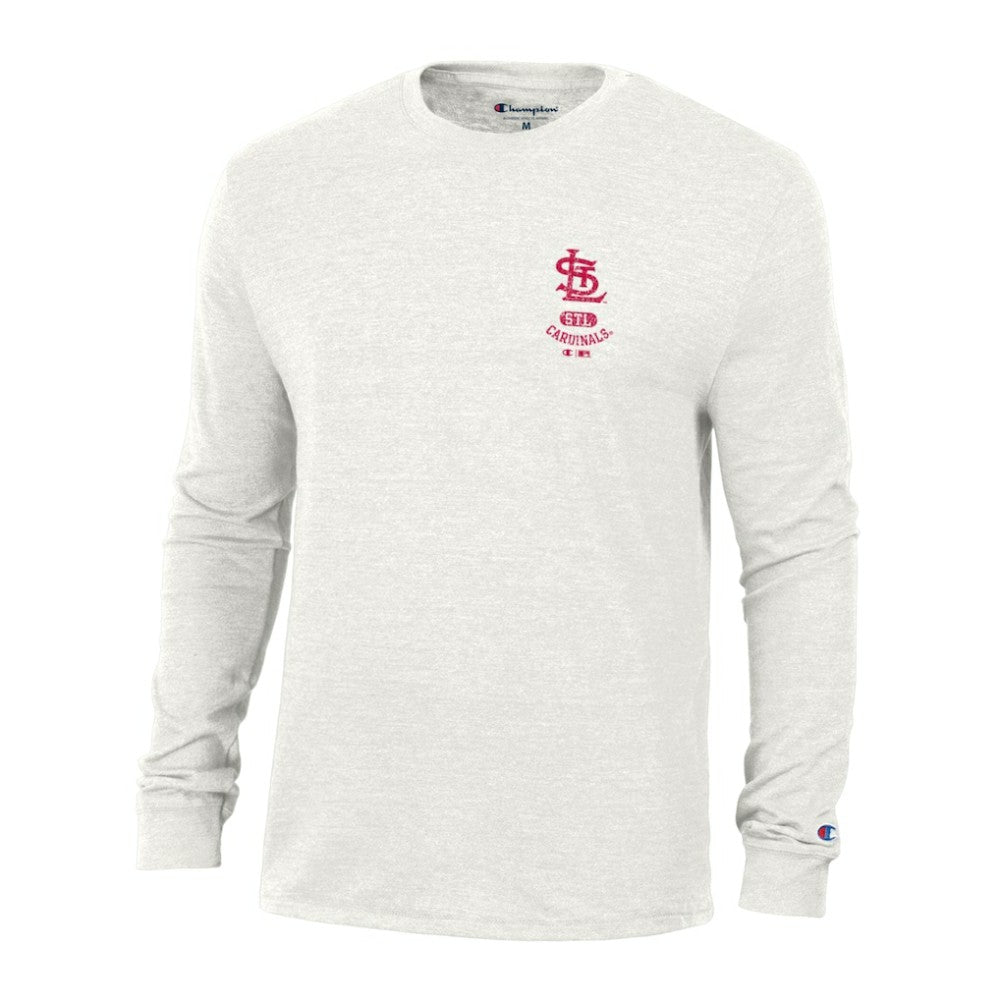 St. Louis Cardinals Champion Cooperstown Winning Tradition Tri-Blend Long Sleeve T-Shirt - White - MLB on Sale