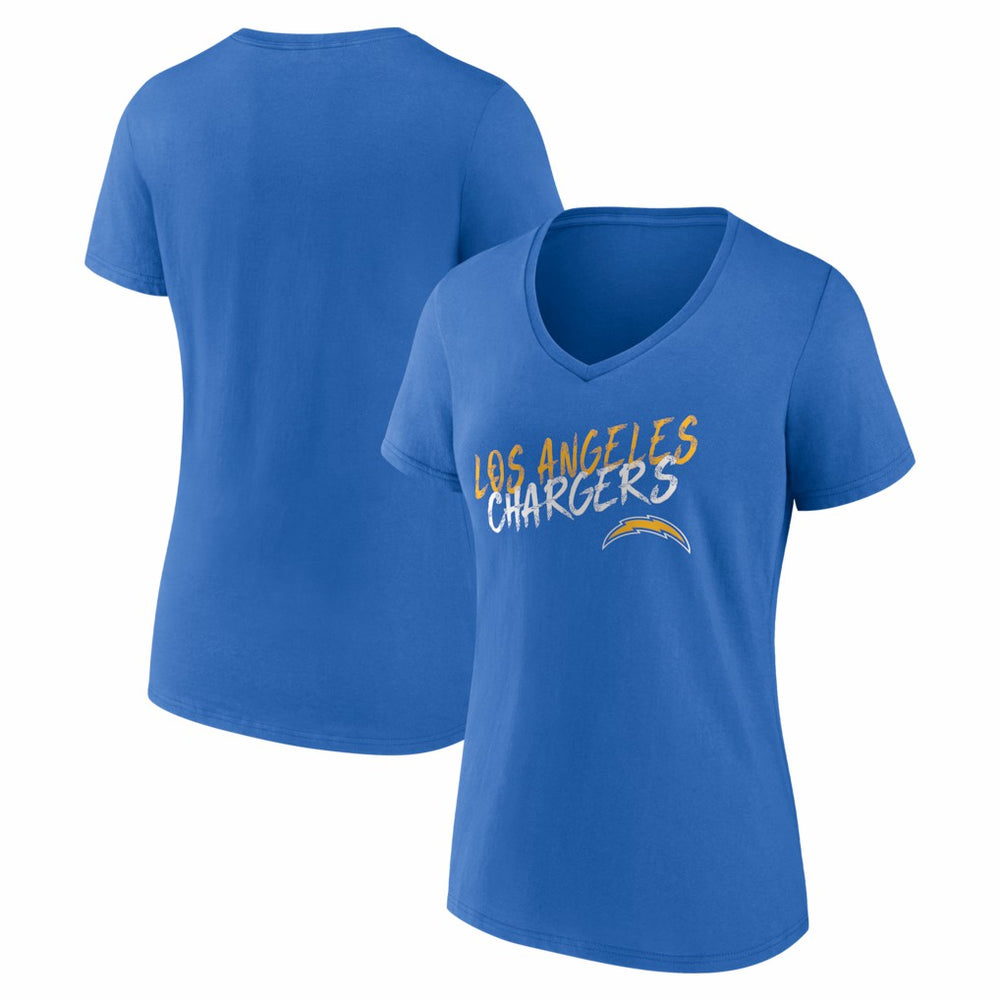 Los Angeles Chargers Women's Hustle V-Neck T-Shirt Powder Blue
