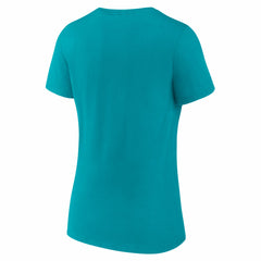 Miami Dolphins Women's Hustle V-Neck T-Shirt Aqua