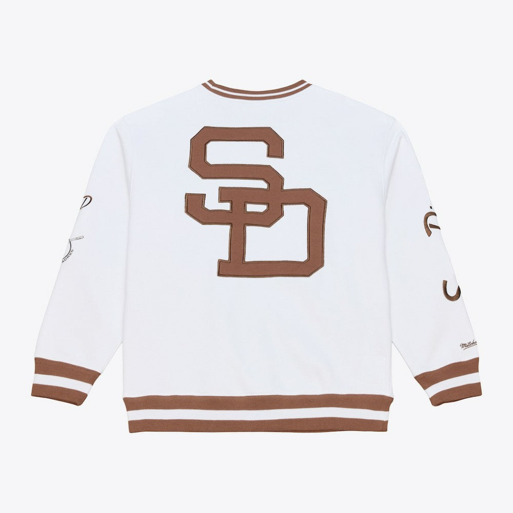 San Diego Padres Mitchell & Ness Arctic Fleece Sweatshirt - White - Mitchell & Ness Online