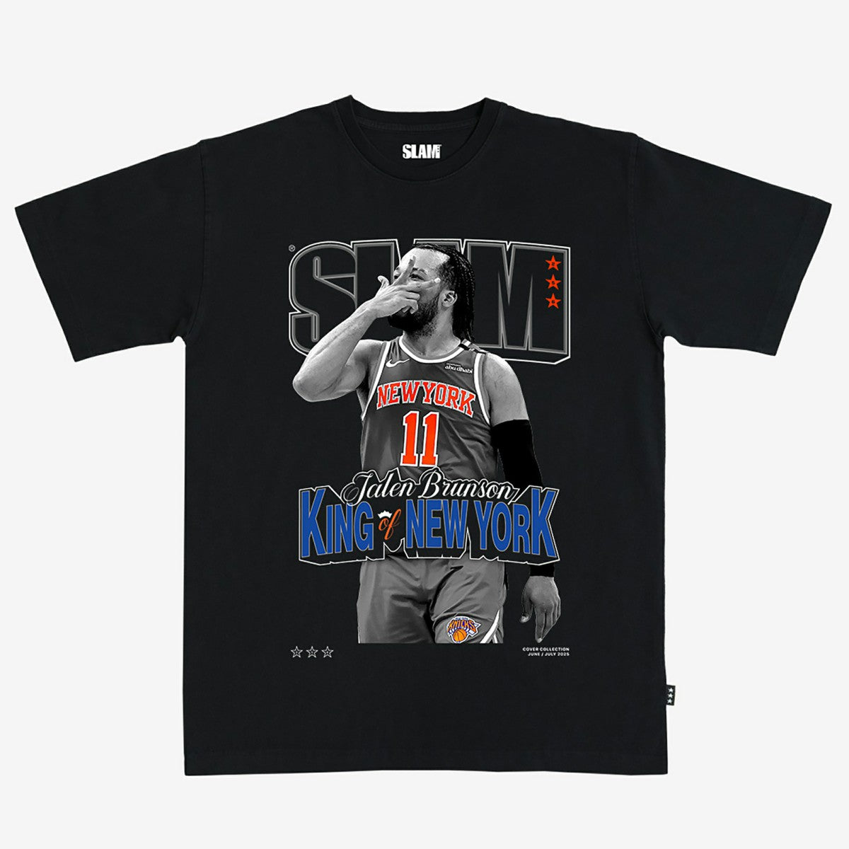 Jalen Brunson New York Knicks Unisex SLAM Cover T-Shirt Black