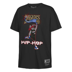 Philadelphia 76ers Youth Hip Hop T-Shirt Black | Mitchell & Ness US