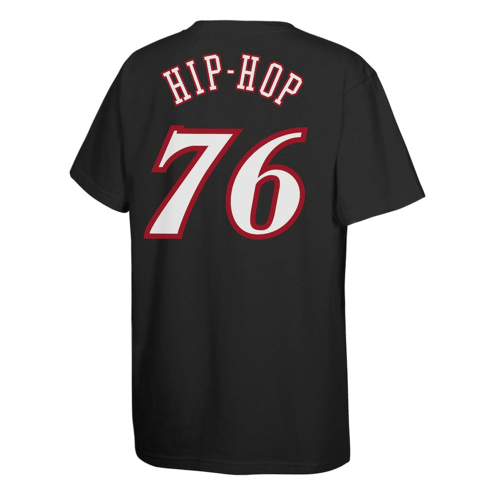 Philadelphia 76ers Youth Hip Hop T-Shirt Black | Mitchell & Ness US