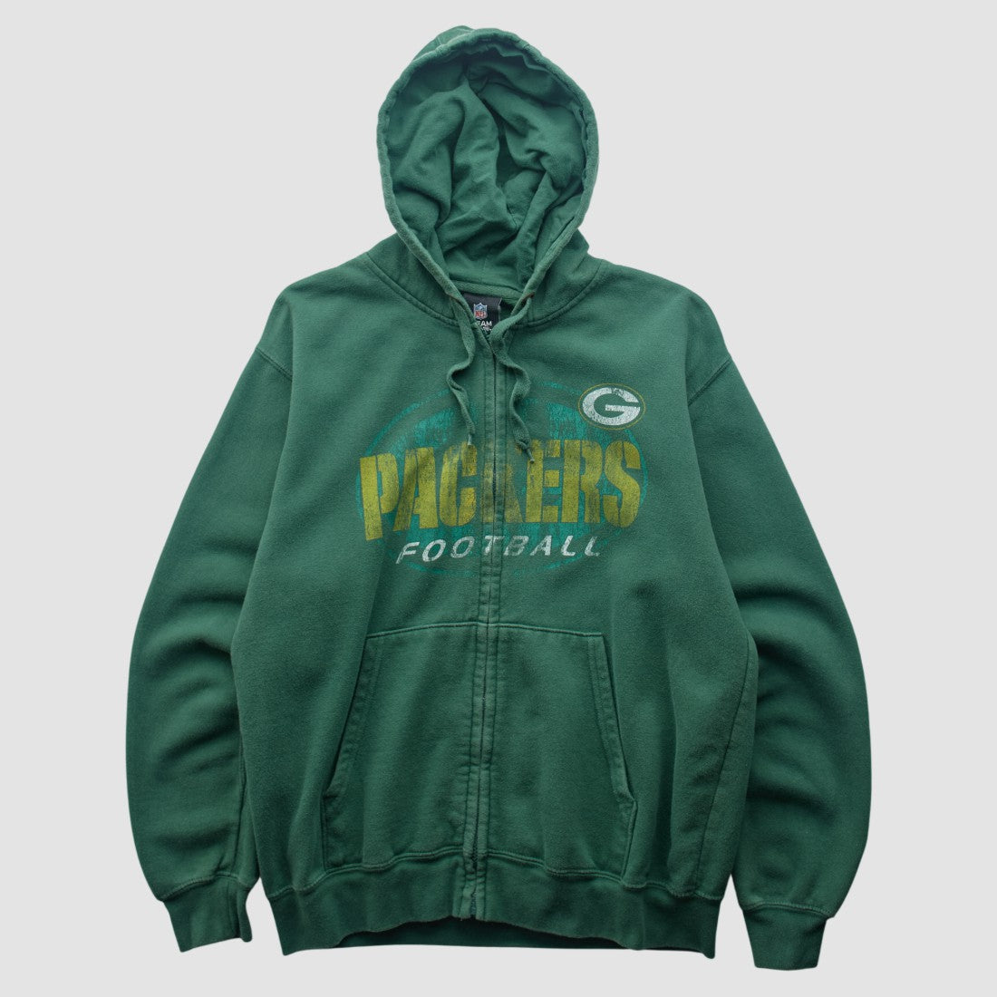 Fanatics Green Bay Packers Team Edition Apparel 2010s Hooded Full Zip Sweatshirt Green Vintage