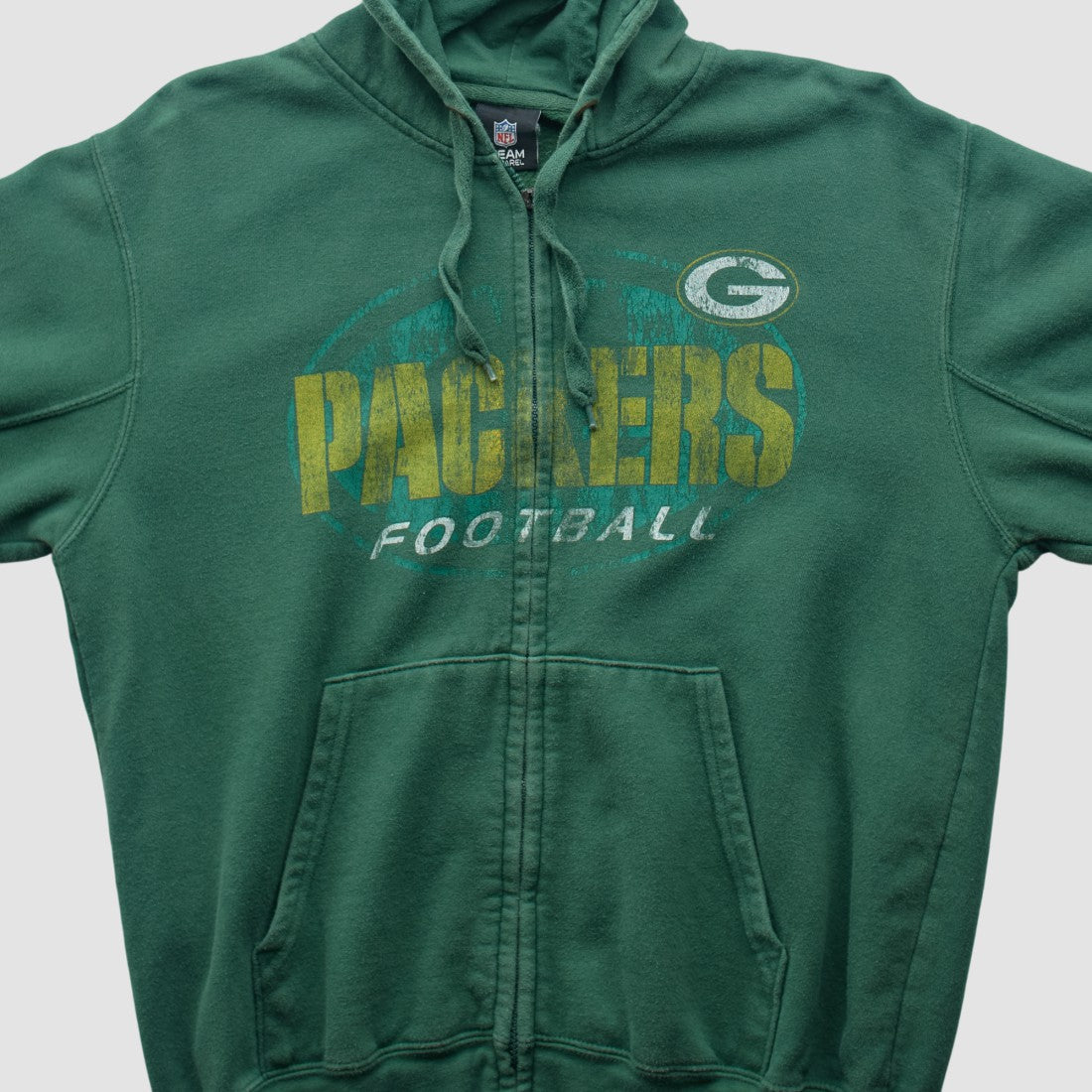 Fanatics Green Bay Packers Team Edition Apparel 2010s Hooded Full Zip Sweatshirt Green Vintage