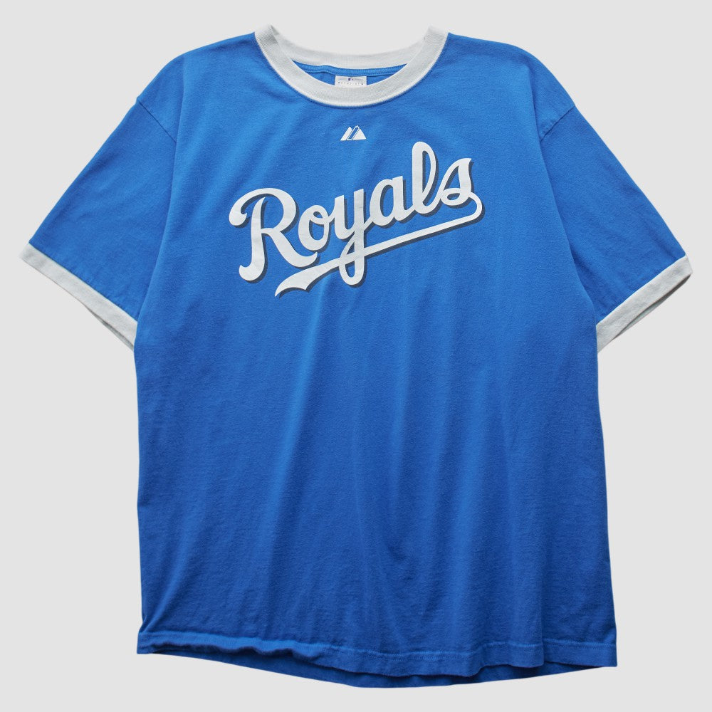 Kansas City Royals Majestic 2000s T-shirt - Blue - Vintage - Fanatics on Sale