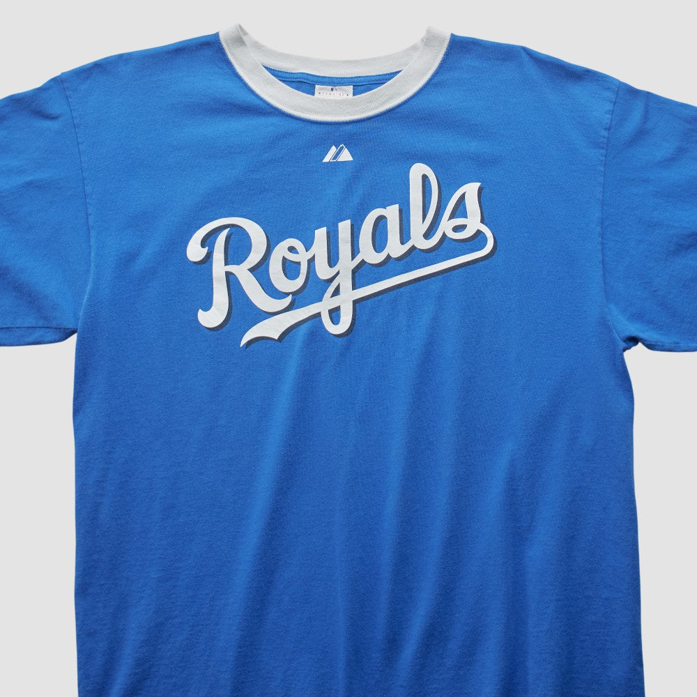 Kansas City Royals Majestic 2000s T-shirt - Blue - Vintage - Fanatics on Sale