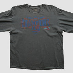 Fanatics New York Giants Reebok 2008 Long Sleeve T-shirt Charcoal Vintage
