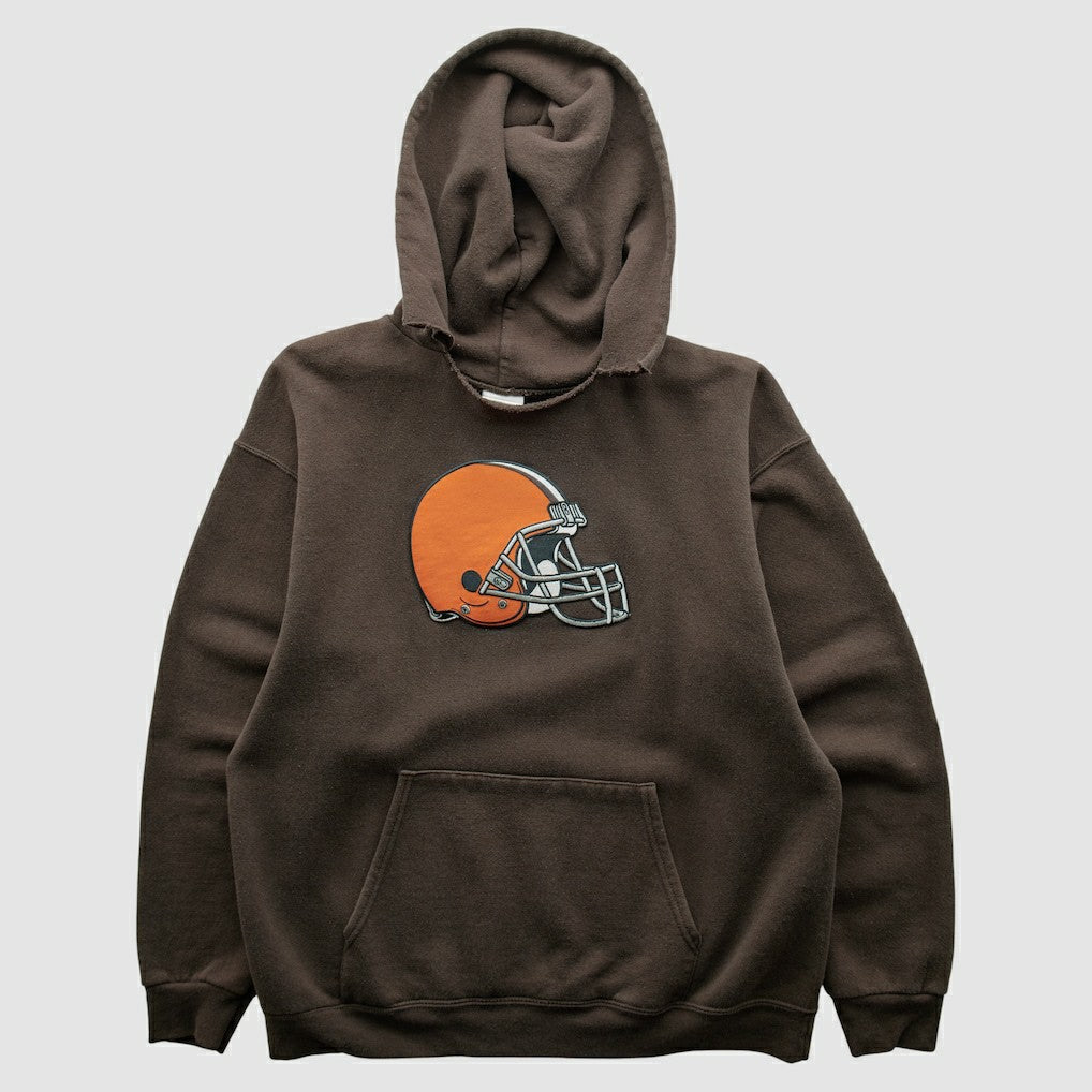 Fanatics Cleveland Browns NFL 2000s Hooded Pullover Sweatshirt Brown Vintage