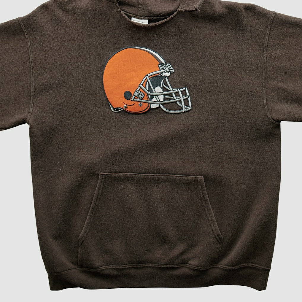 Fanatics Cleveland Browns NFL 2000s Hooded Pullover Sweatshirt Brown Vintage