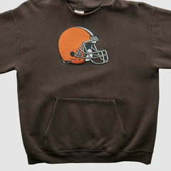 Fanatics Cleveland Browns NFL 2000s Hooded Pullover Sweatshirt Brown Vintage
