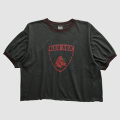 Boston Red Sox Majestic 2000s T-shirt - Charcoal - Vintage - Fanatics Online
