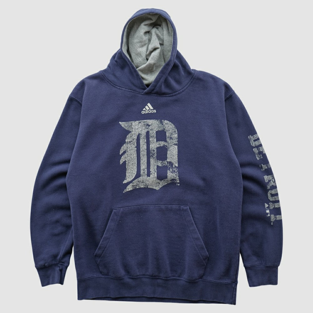 Detroit Tigers Adidas 2010s Hooded Pullover Sweatshirt - Navy - XVintage - Fanatics Sale