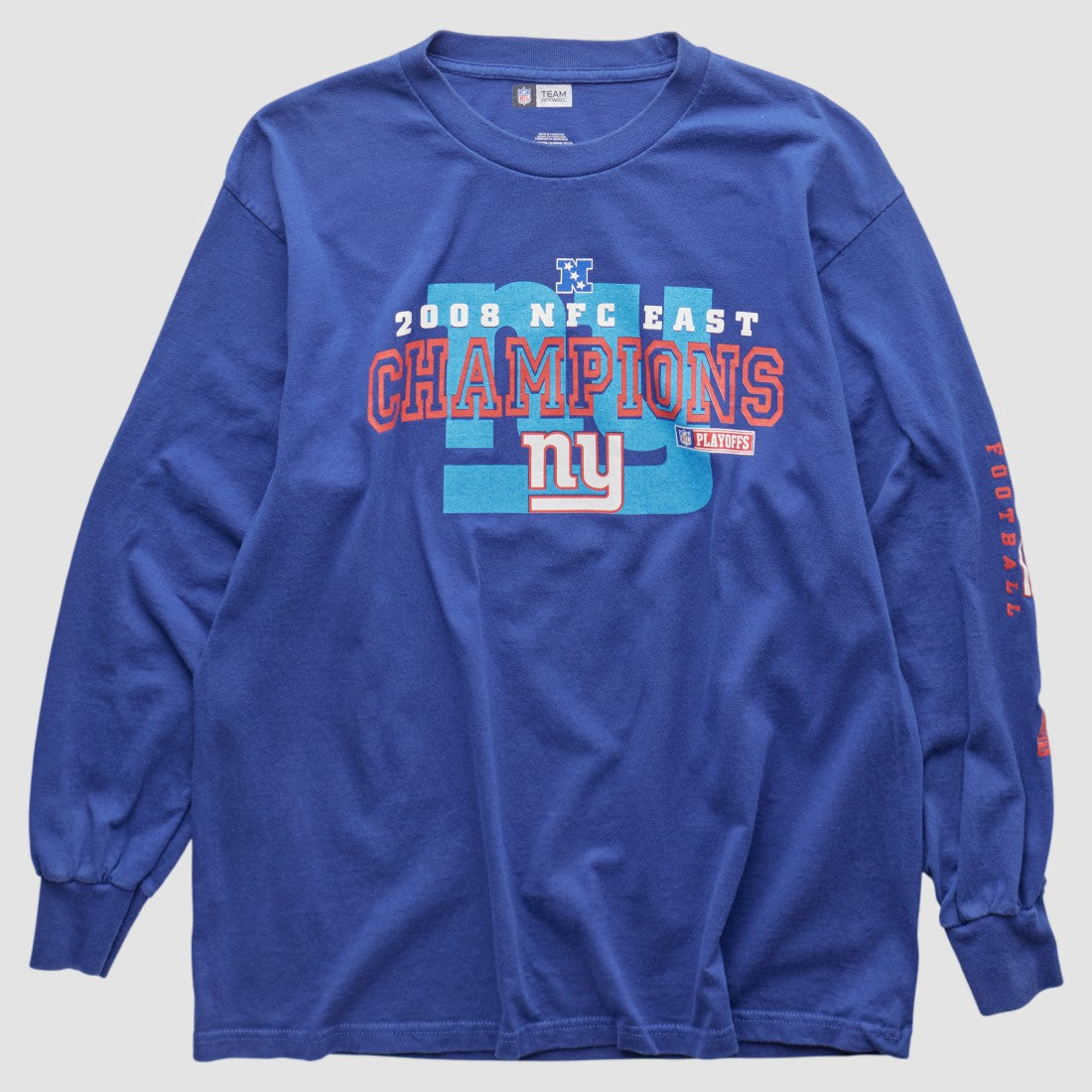 Fanatics New York Giants NFL 2008 Long Sleeve T-shirt Blue Vintage