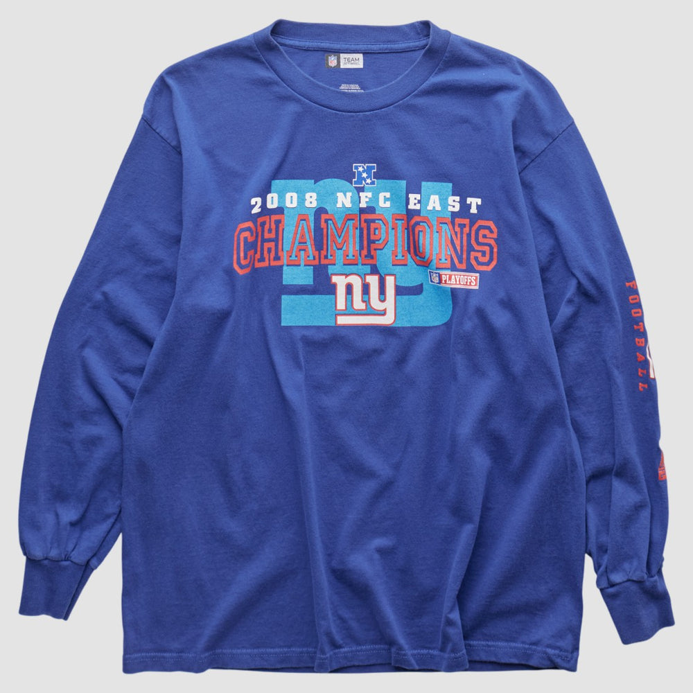 Fanatics New York Giants NFL 2008 Long Sleeve T-shirt Blue Vintage