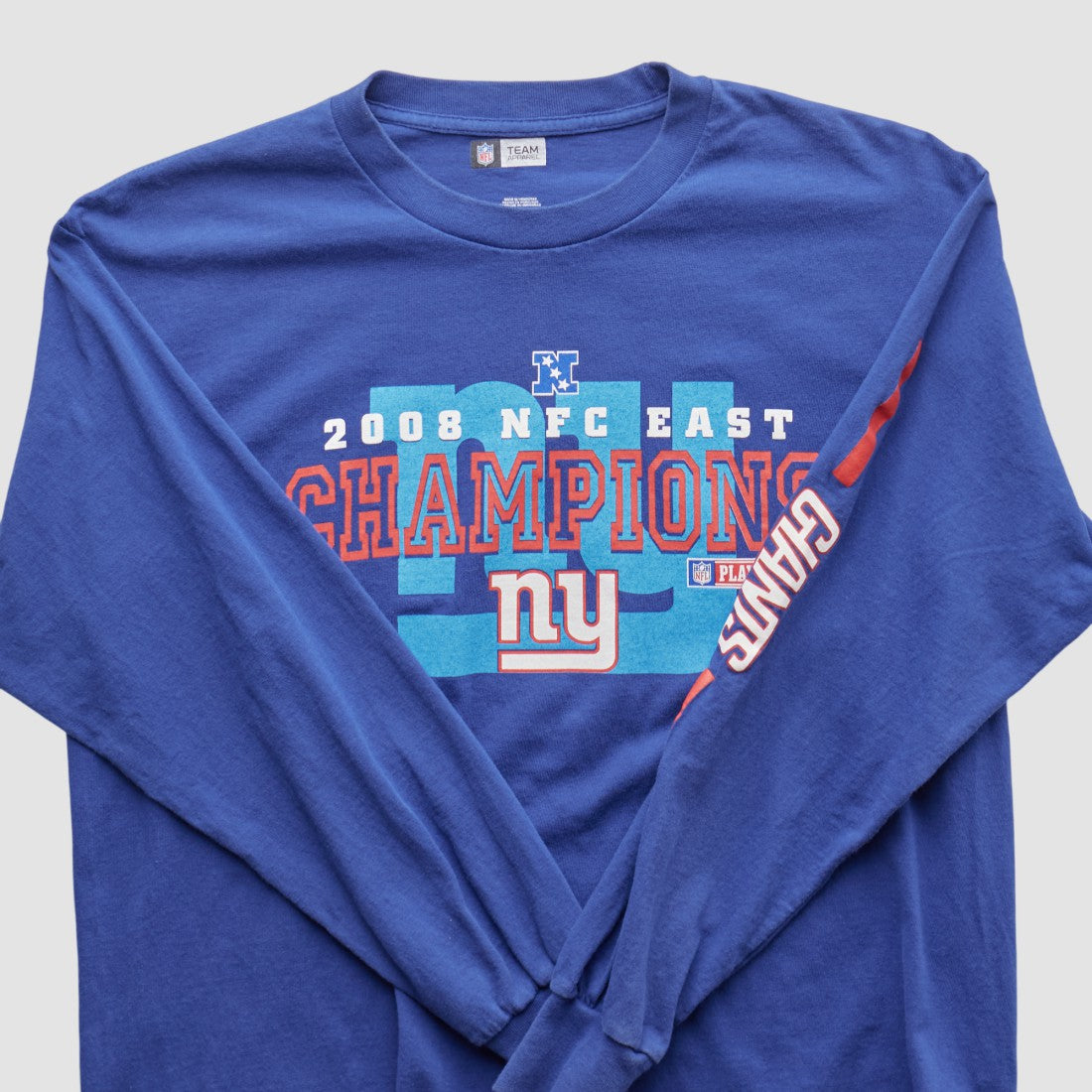 Fanatics New York Giants NFL 2008 Long Sleeve T-shirt Blue Vintage