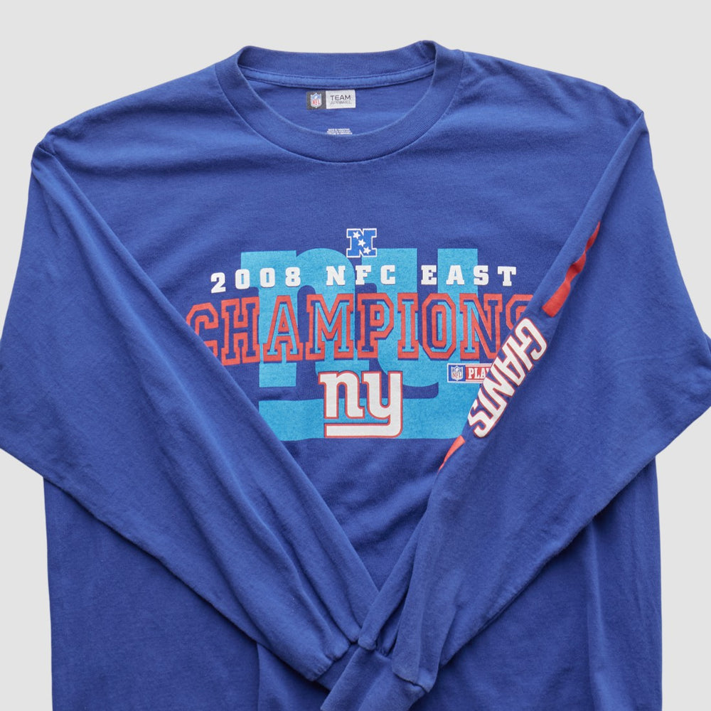 Fanatics New York Giants NFL 2008 Long Sleeve T-shirt Blue Vintage