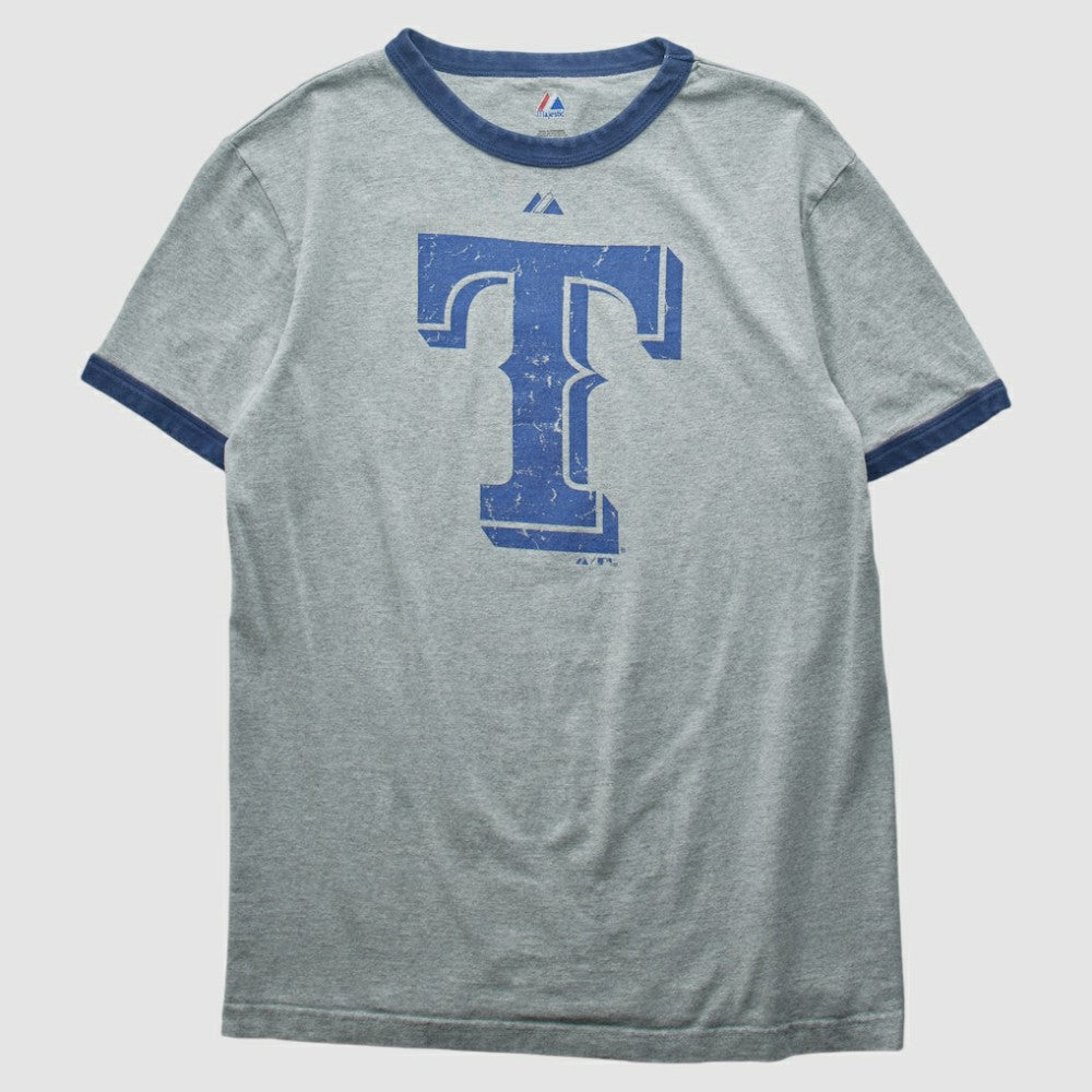 Texas Rangers Majestic 2010 T-shirt - Heather Gray - Vintage - Fanatics Discount
