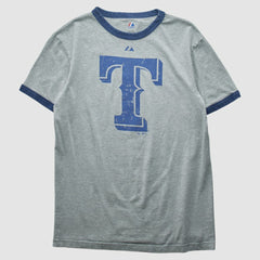 Texas Rangers Majestic 2010 T-shirt - Heather Gray - Vintage - Fanatics Discount