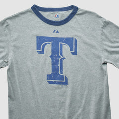 Texas Rangers Majestic 2010 T-shirt - Heather Gray - Vintage - Fanatics Discount