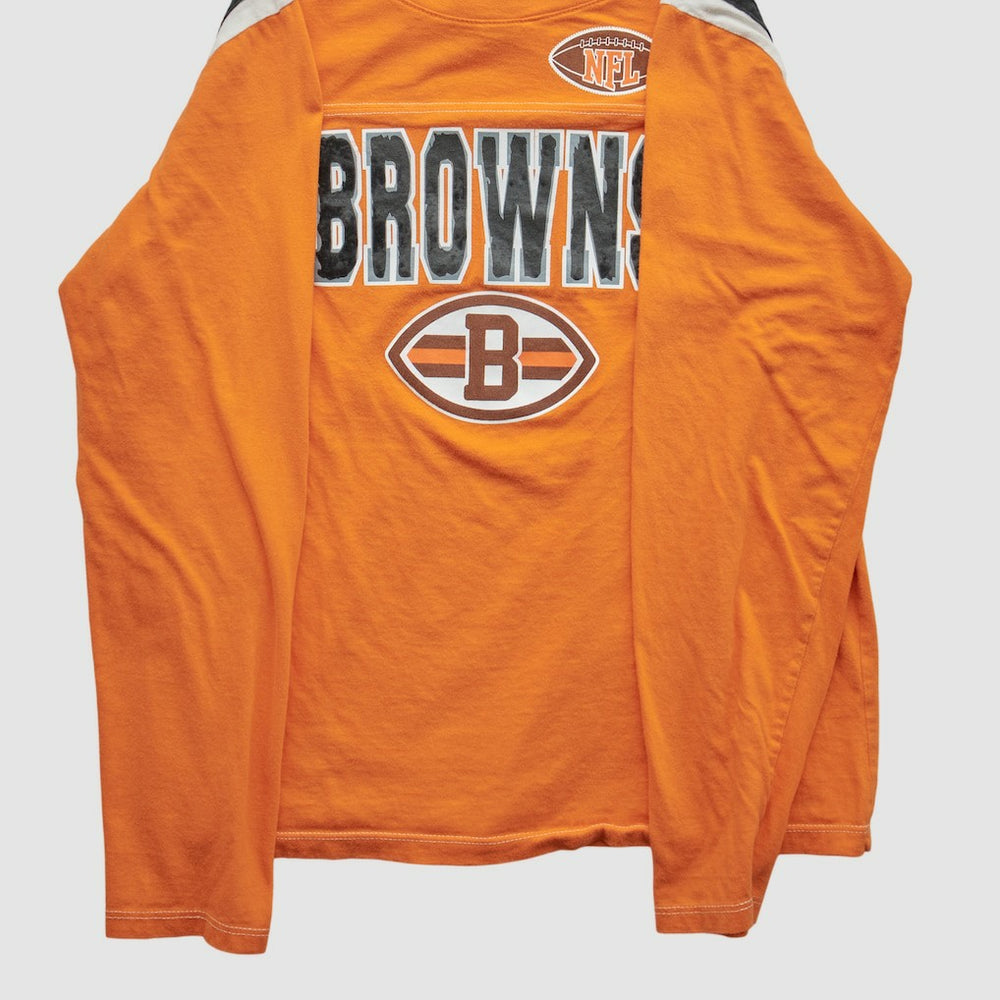 Fanatics Cleveland Browns NFL 2010s Long Sleeve T-shirt Orange Vintage