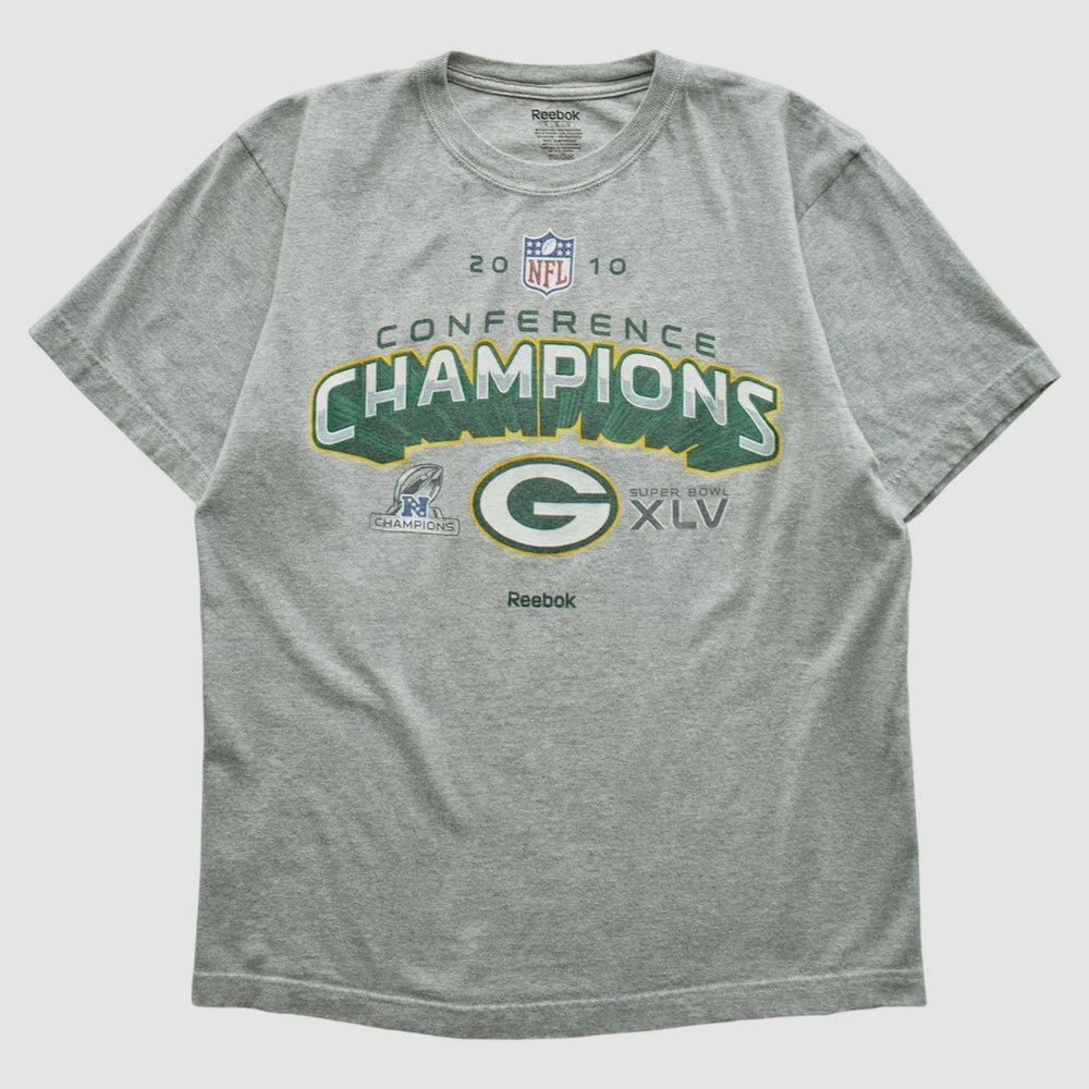 Fanatics Green Bay Packers Reebok 2010 T-shirt Heather Gray Vintage