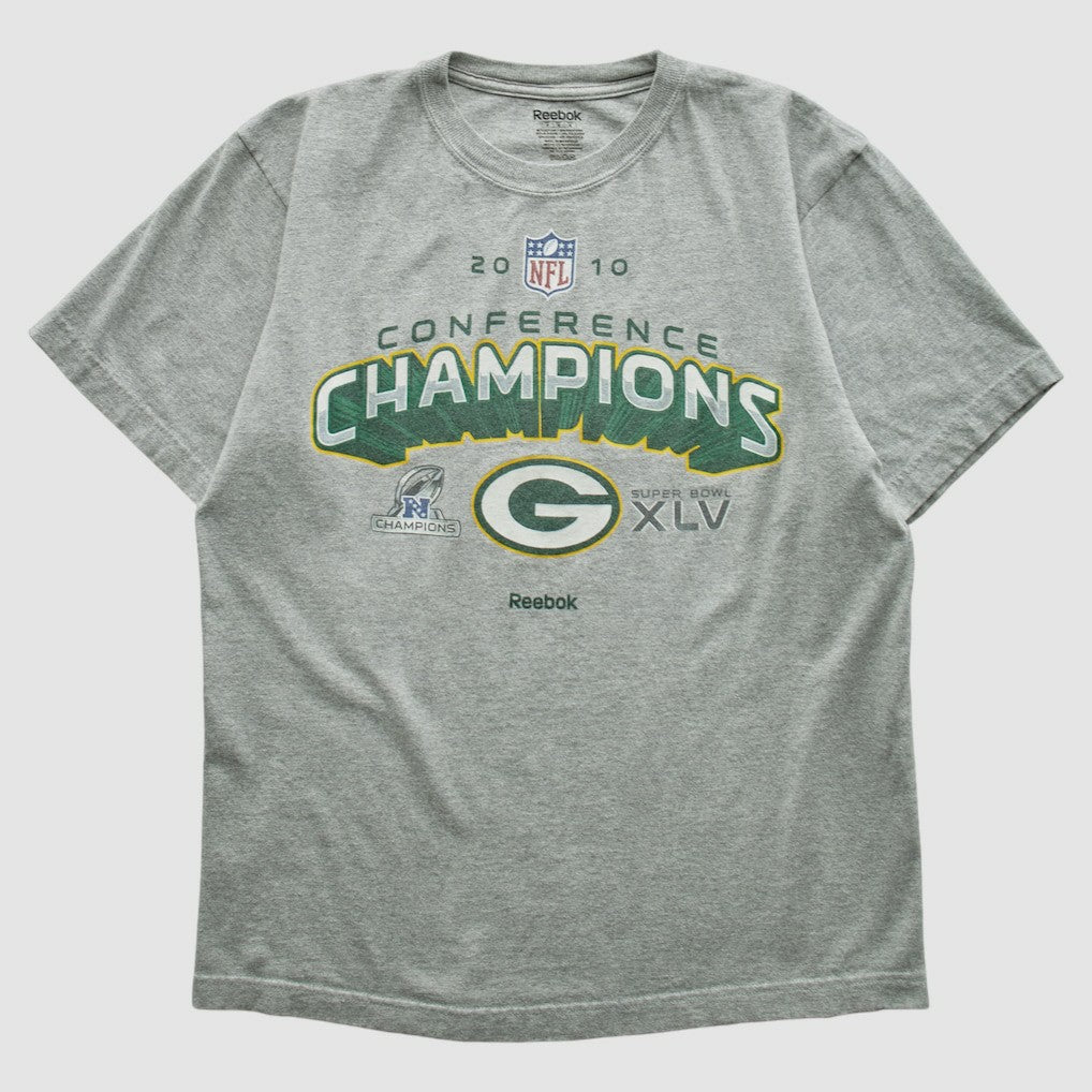 Fanatics Green Bay Packers Reebok 2010 T-shirt Heather Gray Vintage