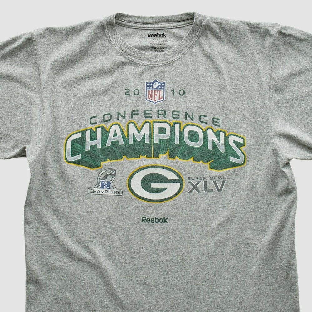 Fanatics Green Bay Packers Reebok 2010 T-shirt Heather Gray Vintage