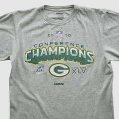 Fanatics Green Bay Packers Reebok 2010 T-shirt Heather Gray Vintage
