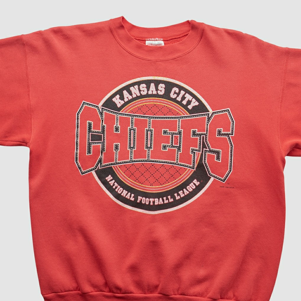 Fanatics Kansas City Chiefs Hanes 90s Pullover Sweatshirt Red Vintage
