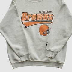 Fanatics Cleveland Browns Starter 90s Pullover Sweatshirt Heather Gray Vintage